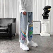 Loose straight hip hop casual cropped pants