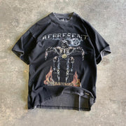 Personalized street style print round neck short sleeve T-shirt