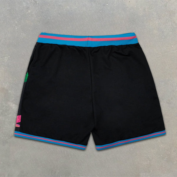 Miami Graphic Print Elastic Shorts