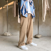Corduroy straight loose wide leg pants trend