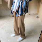 Corduroy straight loose wide leg pants trend
