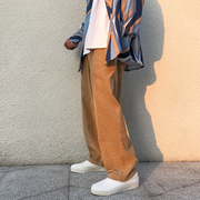 Corduroy straight loose wide leg pants trend