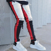Paneled slim zip lounge pants workout pants