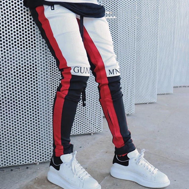 Paneled slim zip lounge pants workout pants