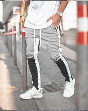 Paneled slim zip lounge pants workout pants