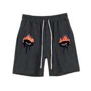 Personalized casual eye print shorts