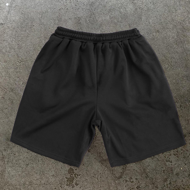Retro Fashion Smiley Print Casual Shorts