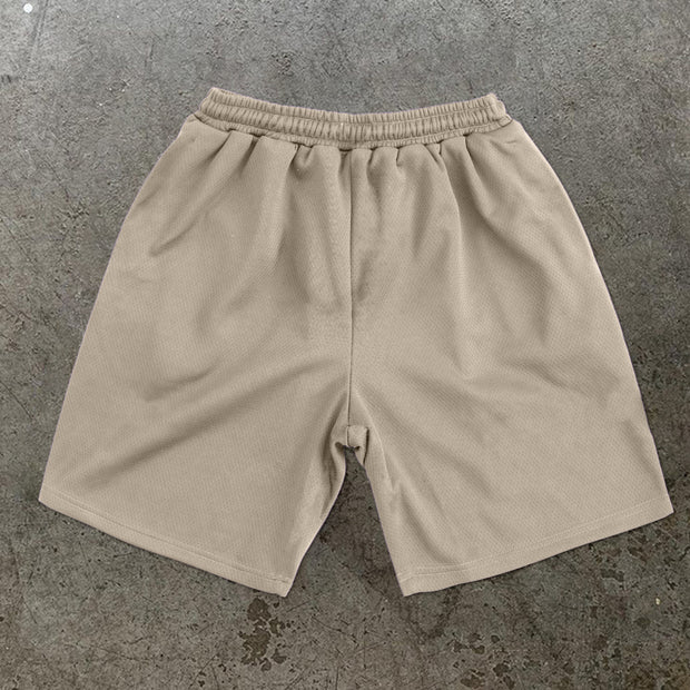 Retro Fashion Smiley Print Casual Shorts
