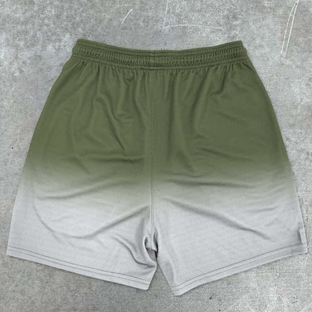 Trendy Retro Contrast Gradient Sports Shorts