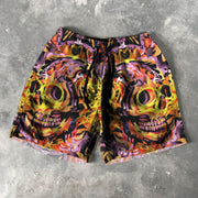 Skull Print 5 Inseam Shorts