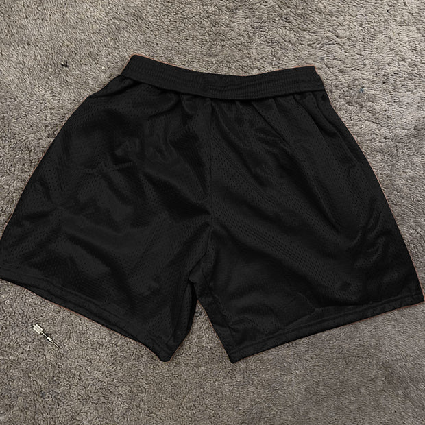 Personalized butterfly retro print mesh track shorts