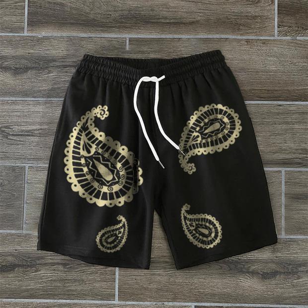 Fashion street retro print shorts