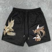 Art Dove Fawn Retro Casual Shorts