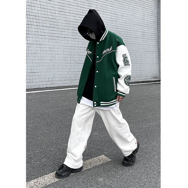 Embroidered casual street sports baseball jacket