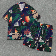 Year Tropical Rainforest Style Street Short Sleeve Shirt Casual Suit