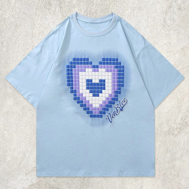 Alphabet Checkered Heart Graphic Tee