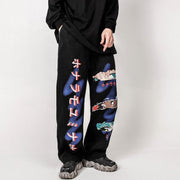 Hip Hop Anime Binary Sub-print Street Pants Jeans