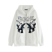 Loose street sports zipper cardigan jacket