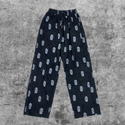 Robbers hood full printed retro corduroy casual trousers