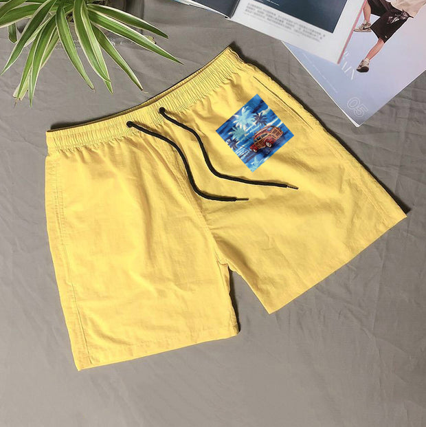 Casual Hawaiian print swim shorts