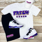 Personalized printed casual short-sleeved shorts sports suit