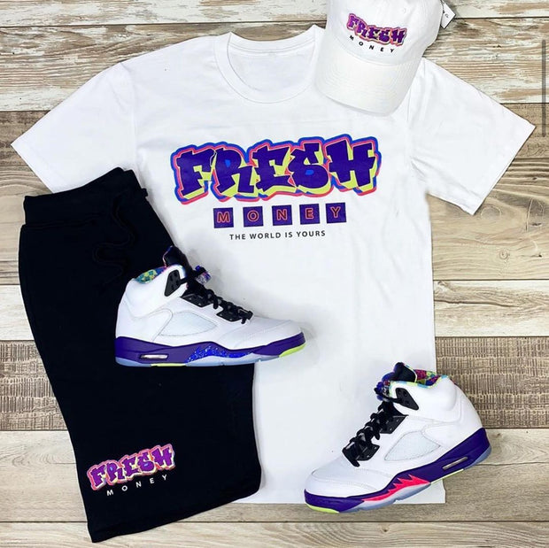 Personalized printed casual short-sleeved shorts sports suit