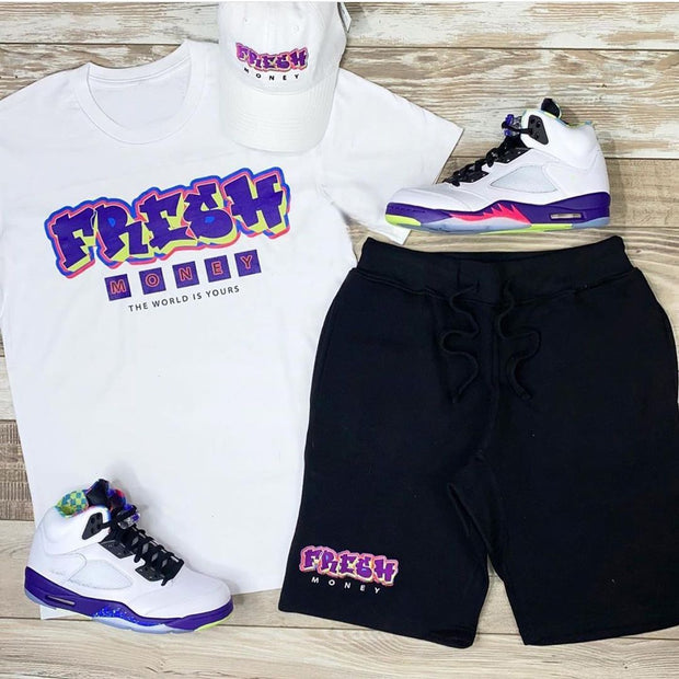 Personalized printed casual short-sleeved shorts sports suit