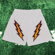 Lightning print track shorts