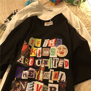 American retro loose all-match half-sleeved street short-sleeved t-shirt