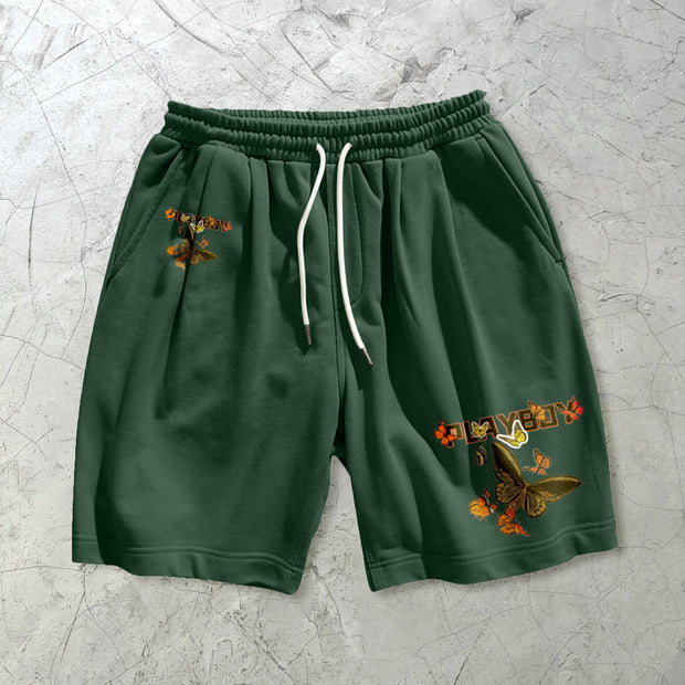 Fashion printed butterfly trend street shorts