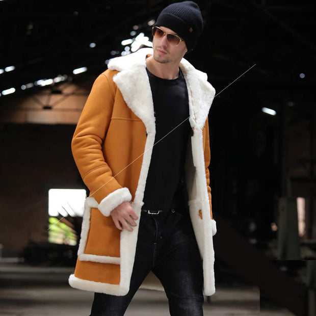 Men's fur coat padded jacket