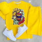 Personalized printed short-sleeved sports suit
