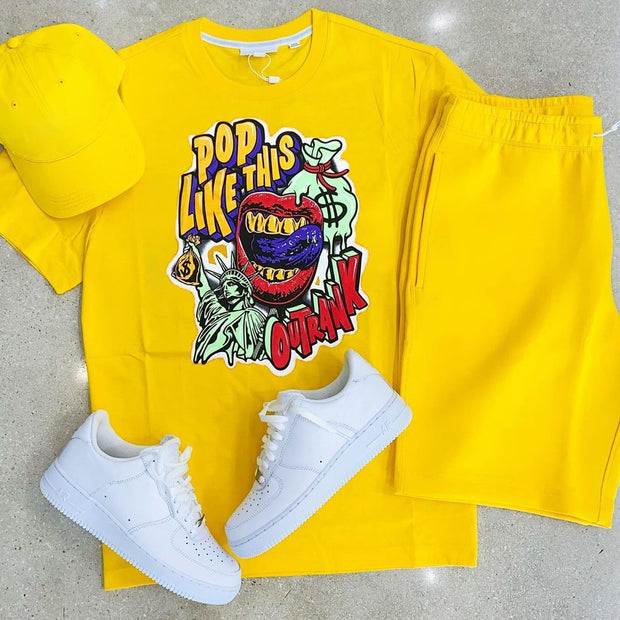 Personalized printed short-sleeved sports suit
