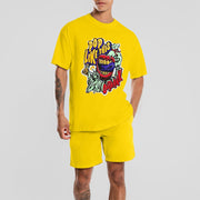 Personalized printed short-sleeved sports suit