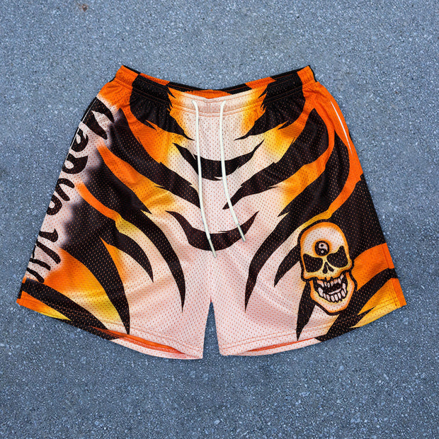 Animal print trendy street shorts