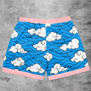 Tide brand print retro casual street shorts