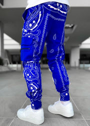 Men's printed casual overalls