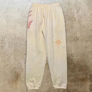 Street style men's tomahawk skull print casual sweatpants