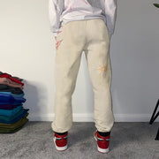 Street style men's tomahawk skull print casual sweatpants