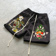 Art Skull Print Street Hip Hop Shorts
