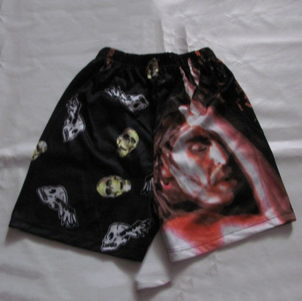 Graffiti personality print casual sports shorts