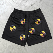 Casual Smile Pattern Street Mesh Shorts