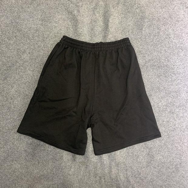 Fashion cross smiley print casual shorts