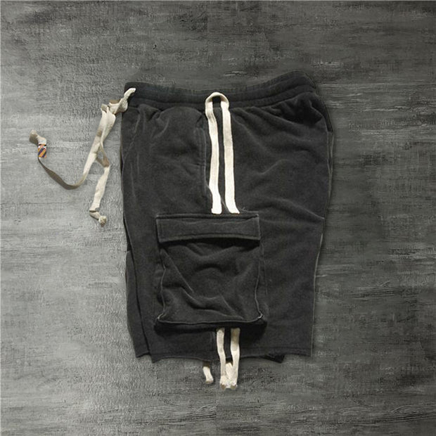 Retro overalls sports shorts