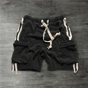 Retro overalls sports shorts