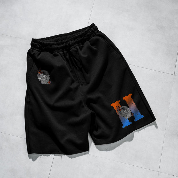 Skull Butterfly Fashion Pattern Casual Loose Sports Shorts