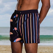 Vacation style retro seaside beach stitching shorts