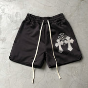 Personality Retro Graffiti Cross Street Shorts