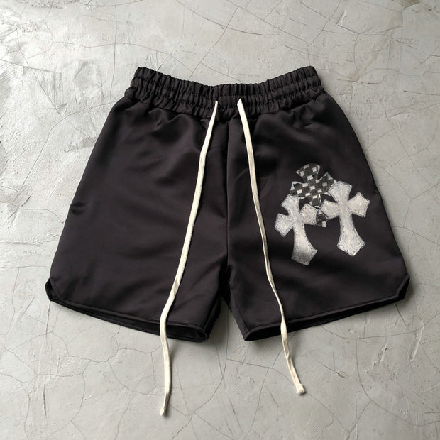 Personality Retro Graffiti Cross Street Shorts