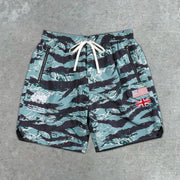 Fashionable personality tiger camouflage shorts